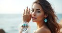 The Serenity Of The Ocean: Larimar Ring And Bracelet Jewelry