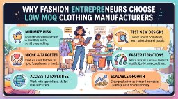 Why Fashion Entrepreneurs Choose Low MOQ Clothing Manufacturers