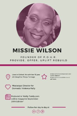 Missie Wilson the Director of the Mississippi Chapter for domestic Violence